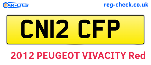 CN12CFP are the vehicle registration plates.