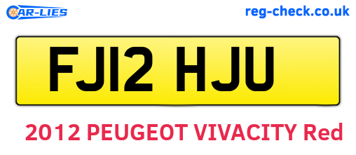 FJ12HJU are the vehicle registration plates.