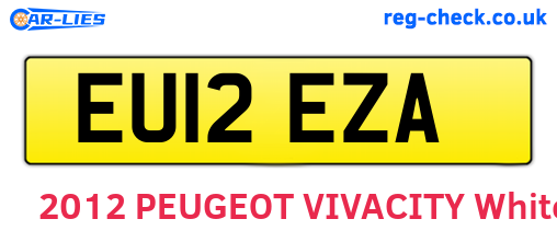EU12EZA are the vehicle registration plates.