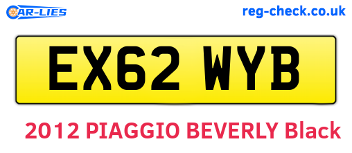 EX62WYB are the vehicle registration plates.