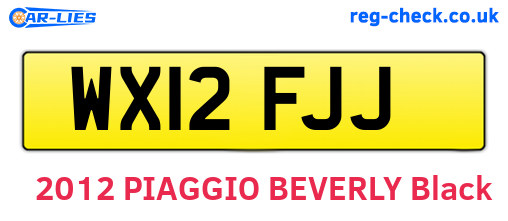 WX12FJJ are the vehicle registration plates.