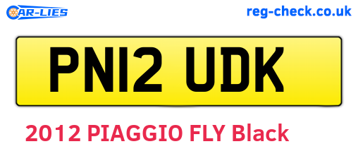 PN12UDK are the vehicle registration plates.
