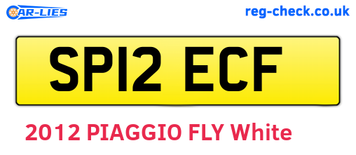 SP12ECF are the vehicle registration plates.