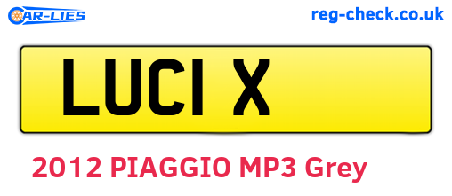 LUC1X are the vehicle registration plates.