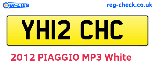 YH12CHC are the vehicle registration plates.