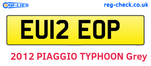 EU12EOP are the vehicle registration plates.