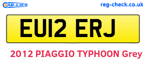 EU12ERJ are the vehicle registration plates.