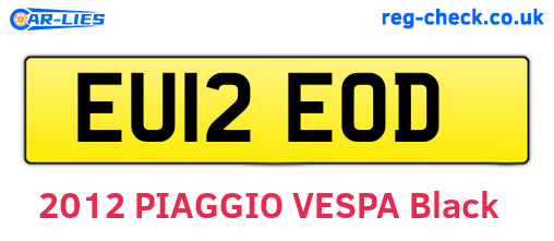 EU12EOD are the vehicle registration plates.