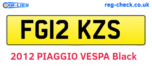 FG12KZS are the vehicle registration plates.