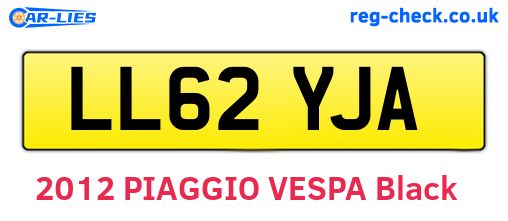 LL62YJA are the vehicle registration plates.