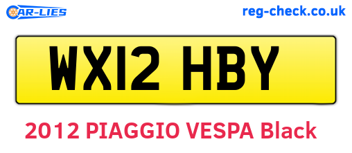 WX12HBY are the vehicle registration plates.