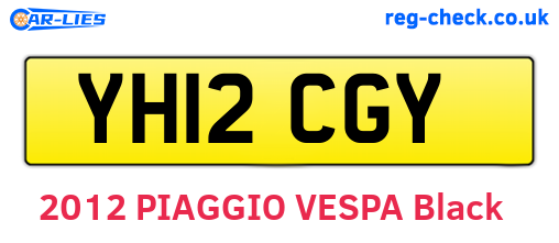 YH12CGY are the vehicle registration plates.
