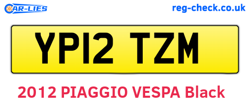 YP12TZM are the vehicle registration plates.