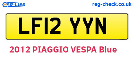 LF12YYN are the vehicle registration plates.