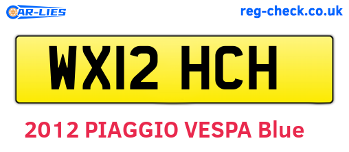 WX12HCH are the vehicle registration plates.
