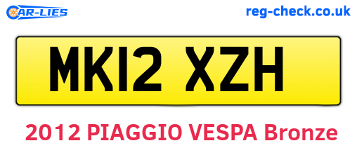 MK12XZH are the vehicle registration plates.
