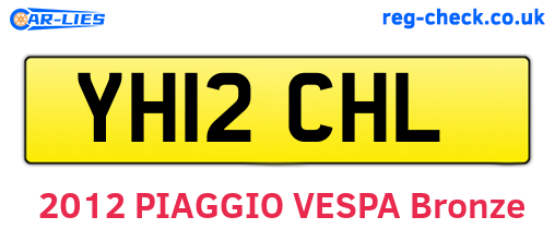 YH12CHL are the vehicle registration plates.