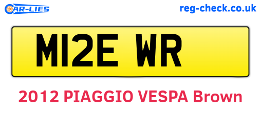 M12EWR are the vehicle registration plates.