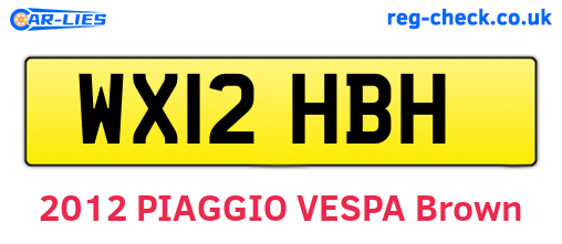 WX12HBH are the vehicle registration plates.