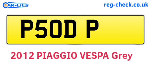 P5ODP are the vehicle registration plates.