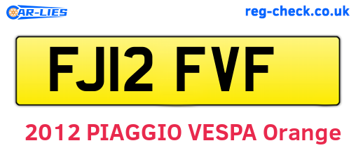 FJ12FVF are the vehicle registration plates.