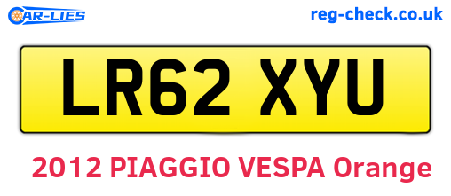 LR62XYU are the vehicle registration plates.