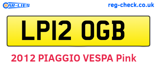 LP12OGB are the vehicle registration plates.