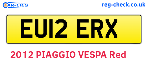 EU12ERX are the vehicle registration plates.