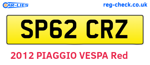 SP62CRZ are the vehicle registration plates.