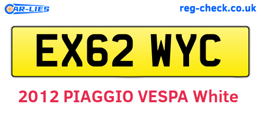 EX62WYC are the vehicle registration plates.