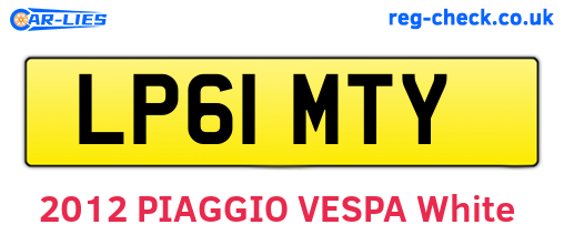 LP61MTY are the vehicle registration plates.