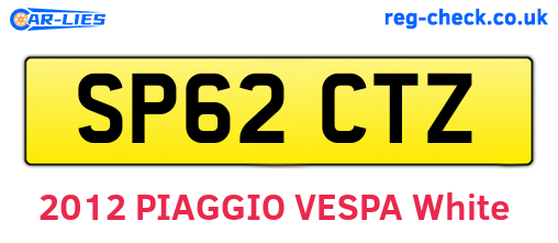 SP62CTZ are the vehicle registration plates.