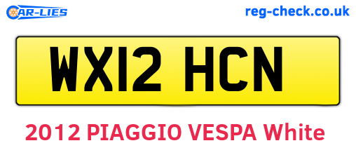 WX12HCN are the vehicle registration plates.