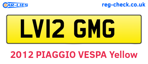 LV12GMG are the vehicle registration plates.