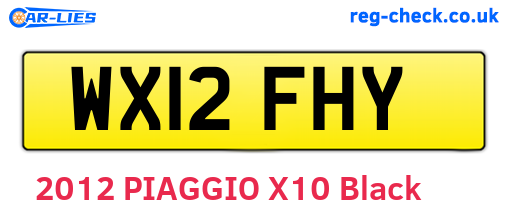 WX12FHY are the vehicle registration plates.