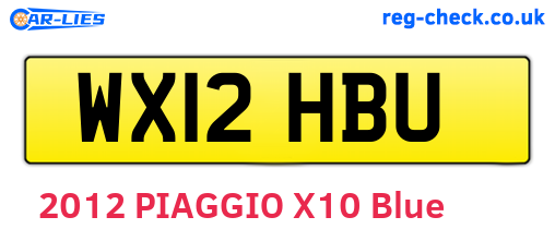 WX12HBU are the vehicle registration plates.