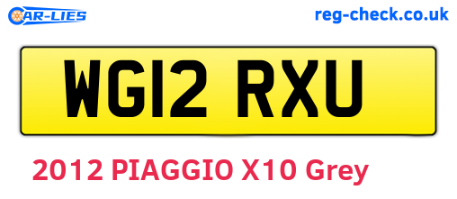 WG12RXU are the vehicle registration plates.