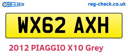 WX62AXH are the vehicle registration plates.