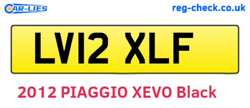 LV12XLF are the vehicle registration plates.