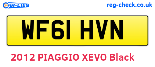 WF61HVN are the vehicle registration plates.