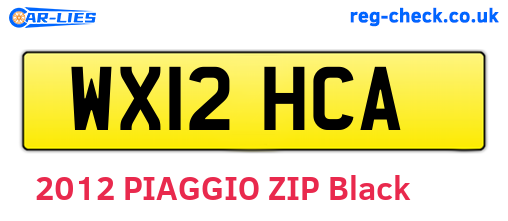 WX12HCA are the vehicle registration plates.