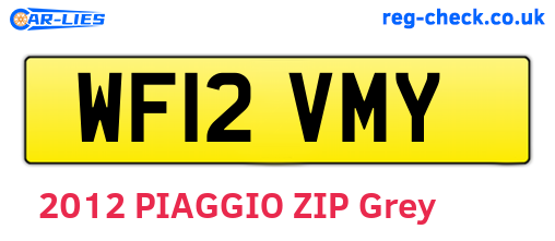 WF12VMY are the vehicle registration plates.