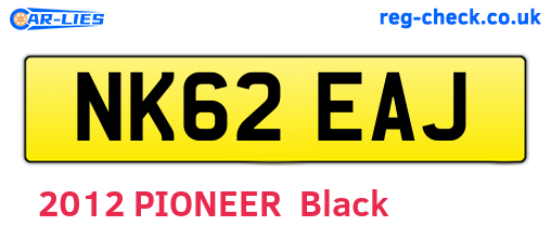NK62EAJ are the vehicle registration plates.