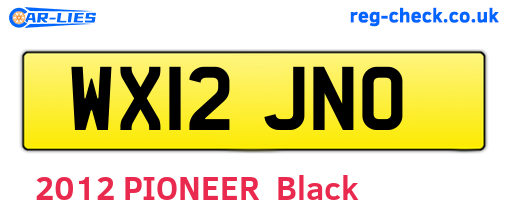 WX12JNO are the vehicle registration plates.