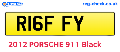 R16FFY are the vehicle registration plates.