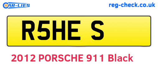 R5HES are the vehicle registration plates.