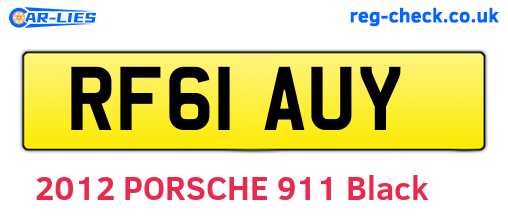 RF61AUY are the vehicle registration plates.