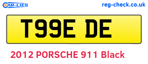 T99EDE are the vehicle registration plates.