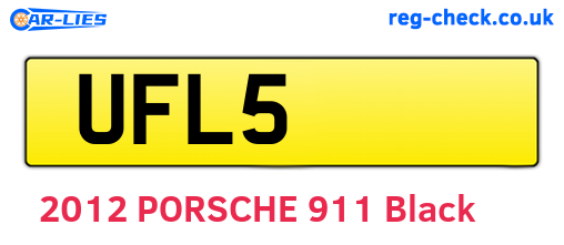 UFL5 are the vehicle registration plates.