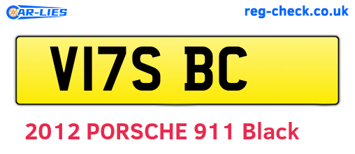V17SBC are the vehicle registration plates.